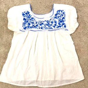 Traditional Mexican shirt with stitching